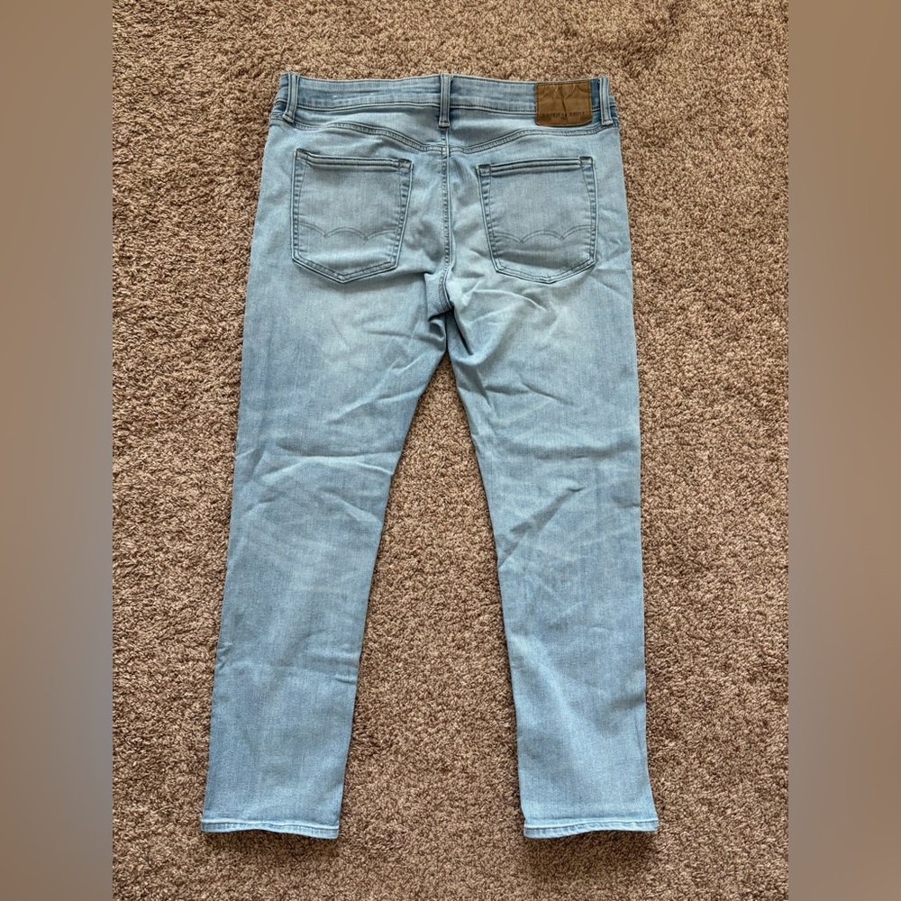 American Eagle Outfitters Men's Light Wash Skinny Jeans 34x30